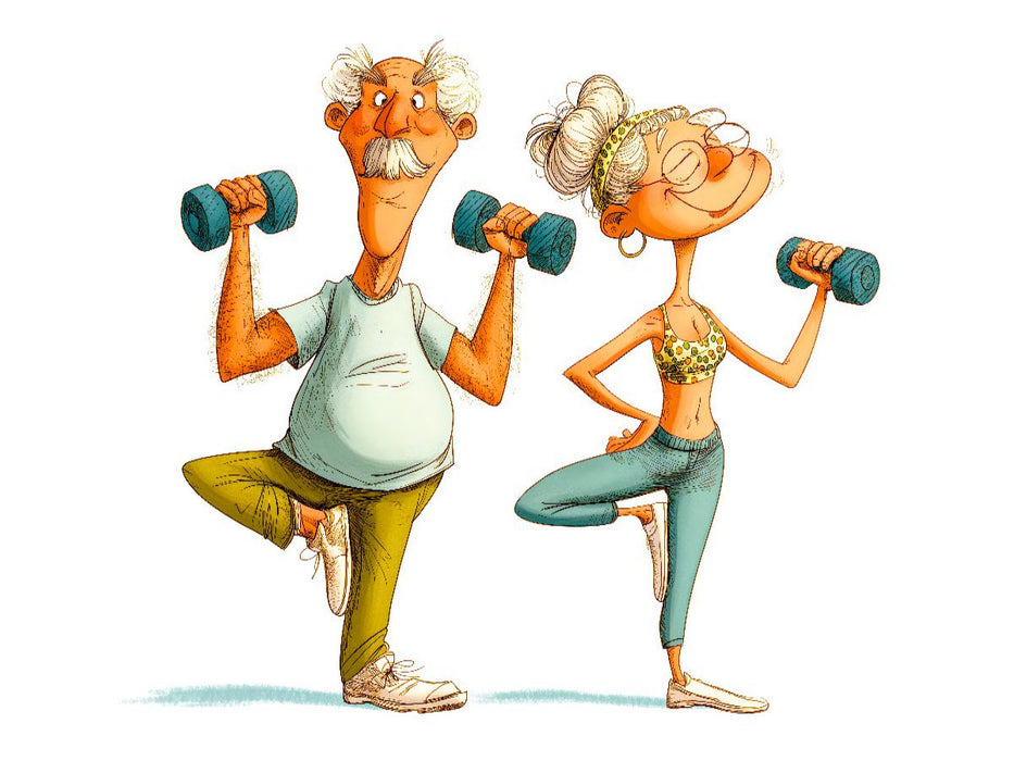 Seniorensport mit Hanteln im Park - CALVENDO Foto-Puzzle'