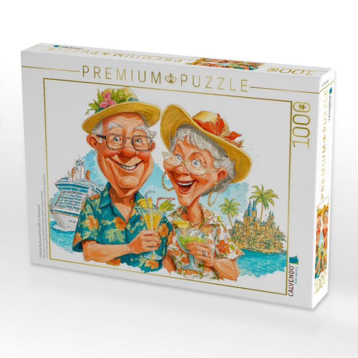 Fröhliche Rentner auf Kreuzfahrt im Ruhestand - CALVENDO Foto-Puzzle'