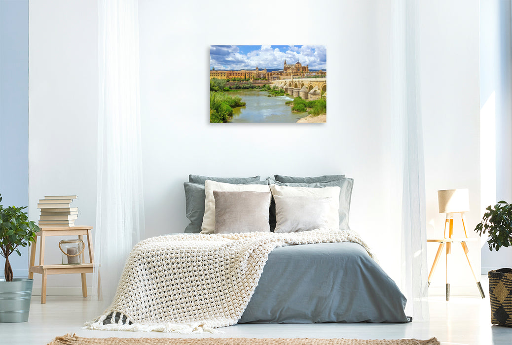 Premium Textil-Leinwand Die Römische Brücke über den Guadalquivir