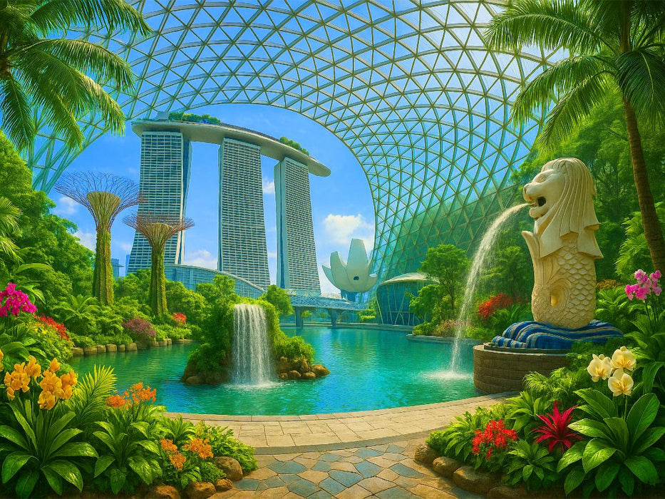 Singapur - Malaysia - verschiedene Sehenswürdigkeiten kombiniert - CALVENDO Foto-Puzzle'