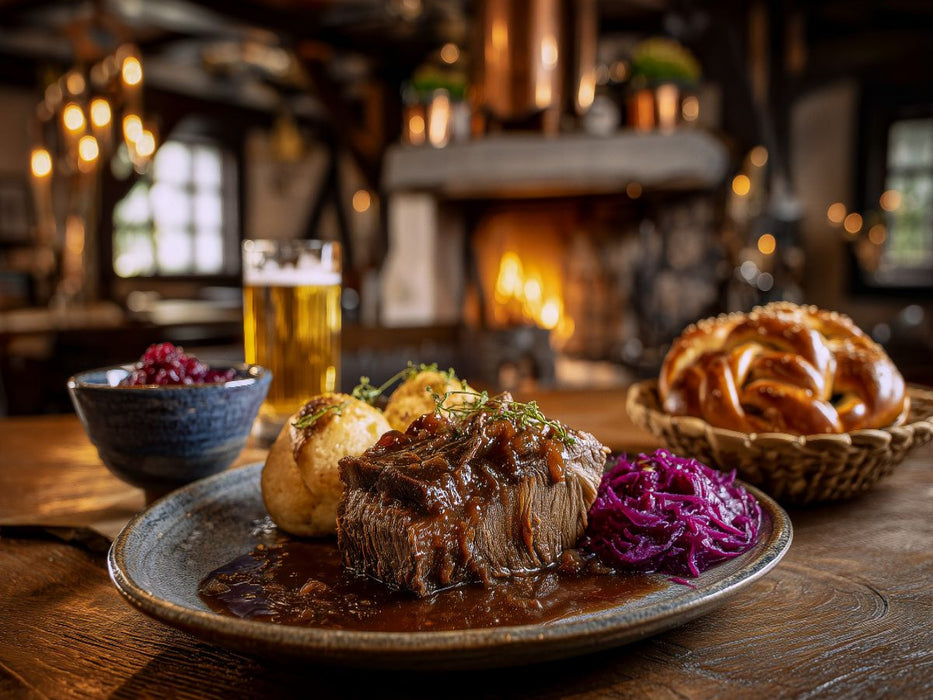 Deutschland: Sauerbraten mit Klößen und Rotkohl - CALVENDO Foto-Puzzle'