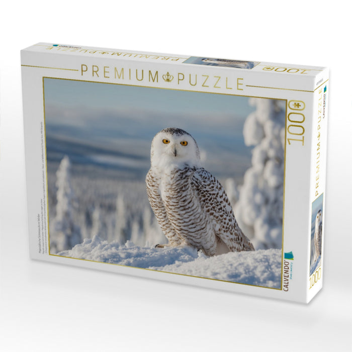 Majestätische Schneeeule im Winter - CALVENDO Foto-Puzzle'