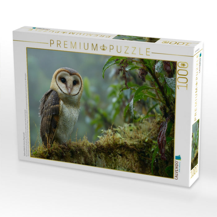Seltene Rotfuß-Eule im Regenwald - CALVENDO Foto-Puzzle'