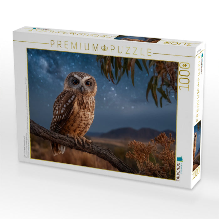 Eule unter dem Sternenhimmel - CALVENDO Foto-Puzzle'