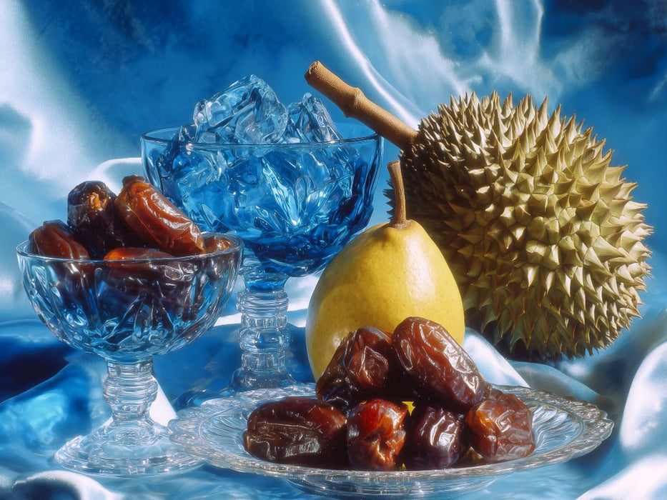 Stillleben mit Datteln, Durian und Birne - CALVENDO Foto-Puzzle'