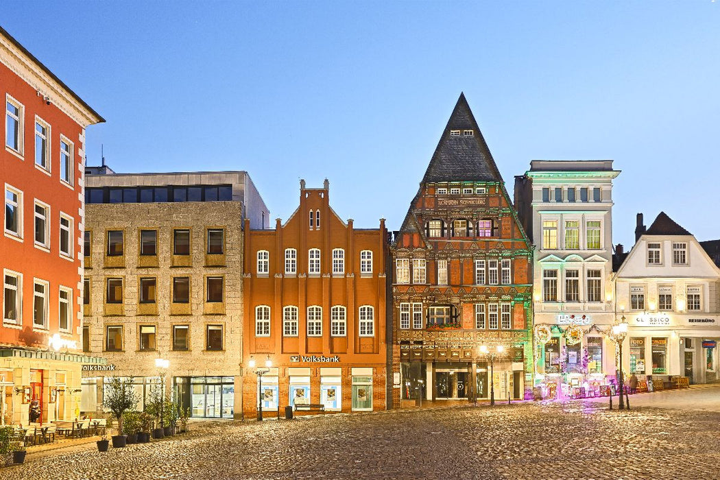 Premium Textil-Leinwand Historischer Marktplatz Minden