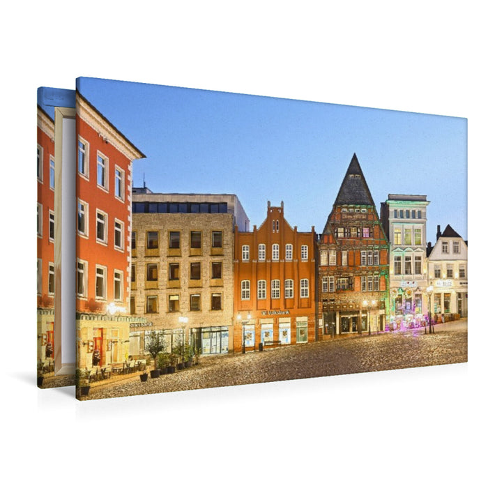 Premium Textil-Leinwand Historischer Marktplatz Minden