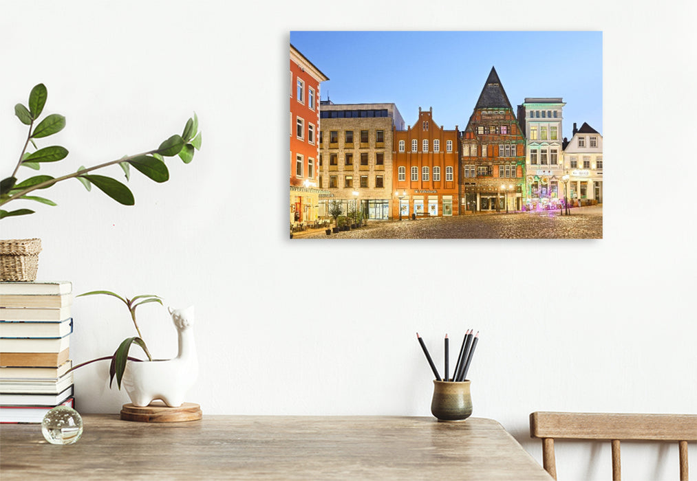 Premium Textil-Leinwand Historischer Marktplatz Minden