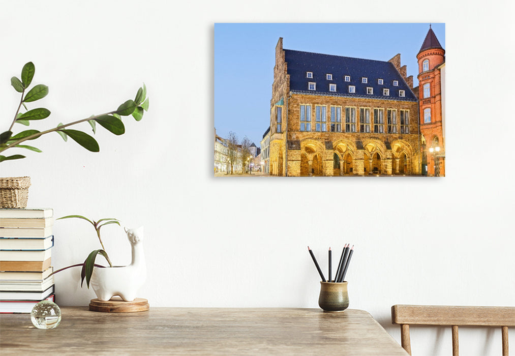 Premium Textil-Leinwand Historisches Rathaus Minden