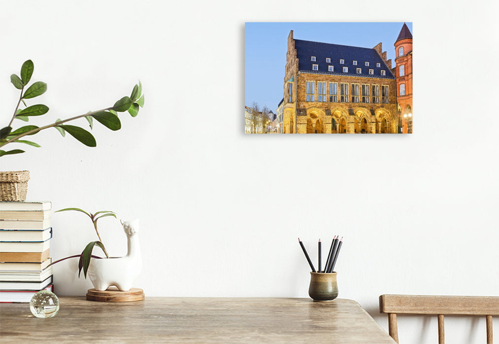 Premium Textil-Leinwand Historisches Rathaus Minden