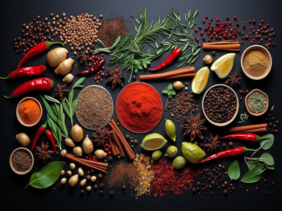 Scharf und würzig - Gewürze arrangiert - CALVENDO Foto-Puzzle'
