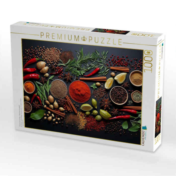 Scharf und würzig - Gewürze arrangiert - CALVENDO Foto-Puzzle'