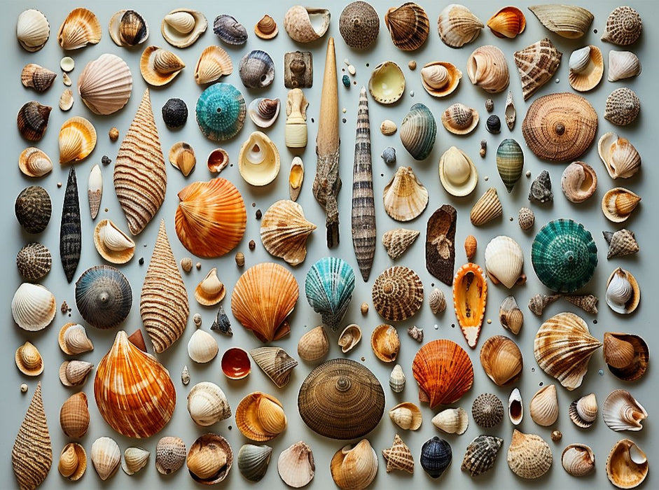Nach dem Strandspaziergang - Muscheln und Schnecken - CALVENDO Foto-Puzzle'