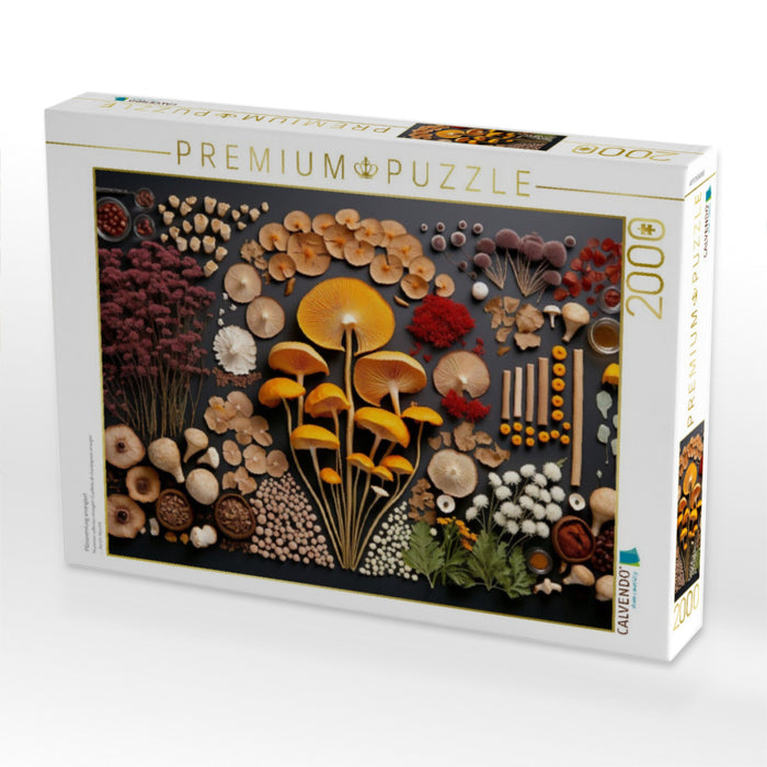 Pilzsammlung arrangiert - CALVENDO Foto-Puzzle'