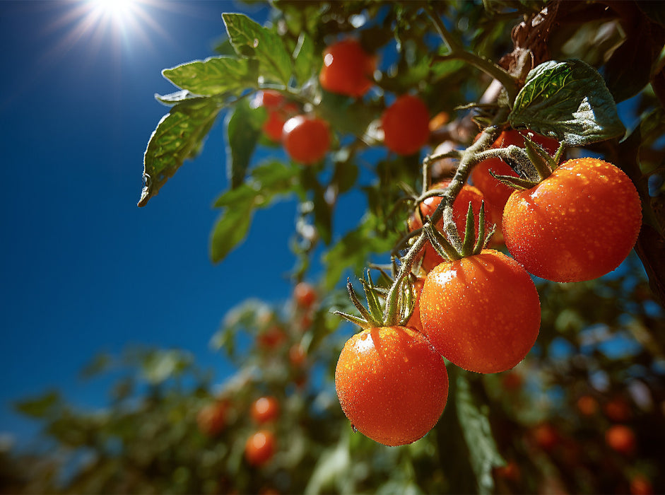 Reife Tomaten leuchten im Sonnenschein des Gartens - CALVENDO Foto-Puzzle'