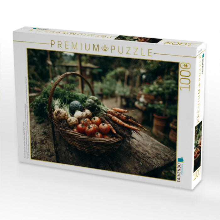 Frisches Gemüse aus dem Garten liegt im Korb bereit - CALVENDO Foto-Puzzle'