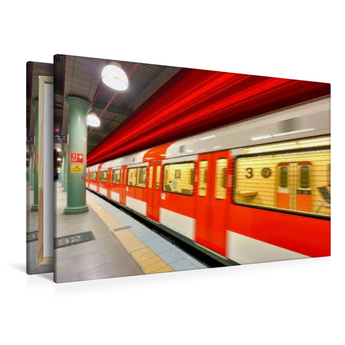 Premium Textil-Leinwand Zukunft fährt Zug, seien Sie mit uns unterwegs.