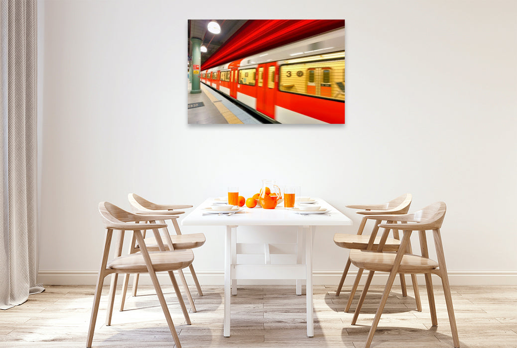 Premium Textil-Leinwand Zukunft fährt Zug, seien Sie mit uns unterwegs.