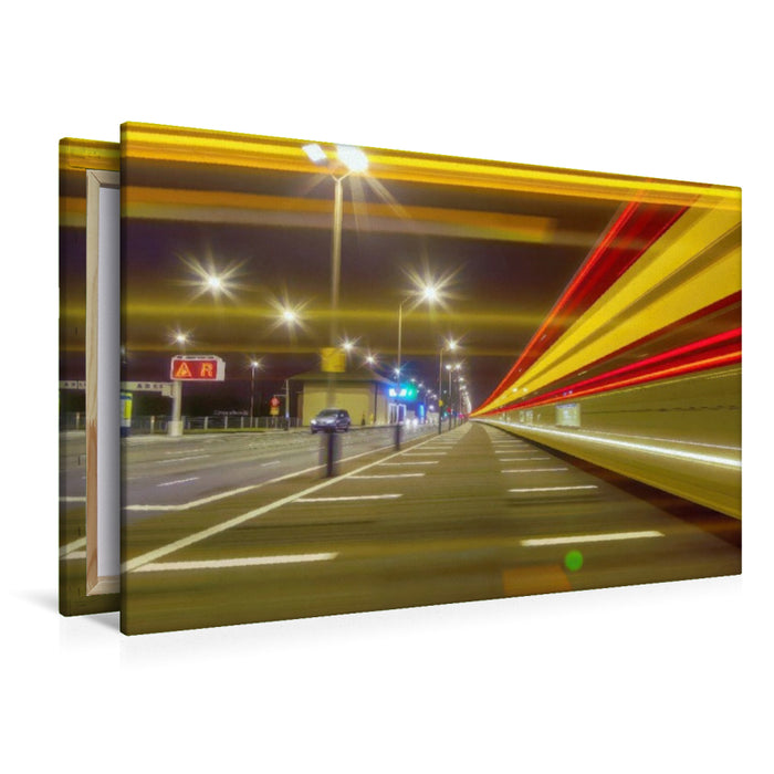 Premium Textil-Leinwand Wo Bewegung Zukunft schafft.