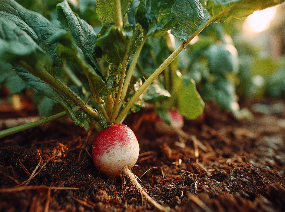Radieschen frisch im Gartenbeet - CALVENDO Foto-Puzzle'