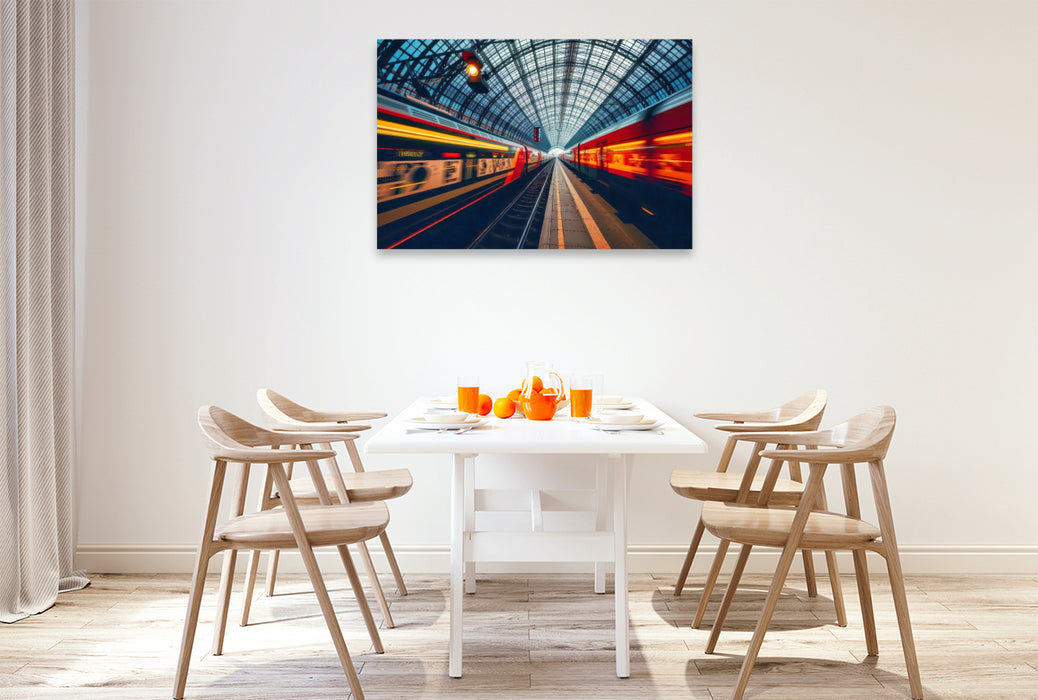 Premium Textil-Leinwand Ein Motiv aus dem Kalender Züge in Bewegung