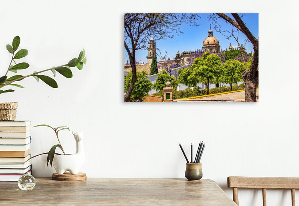 Premium Textil-Leinwand Die Kathedrale von Jerez de la Frontera