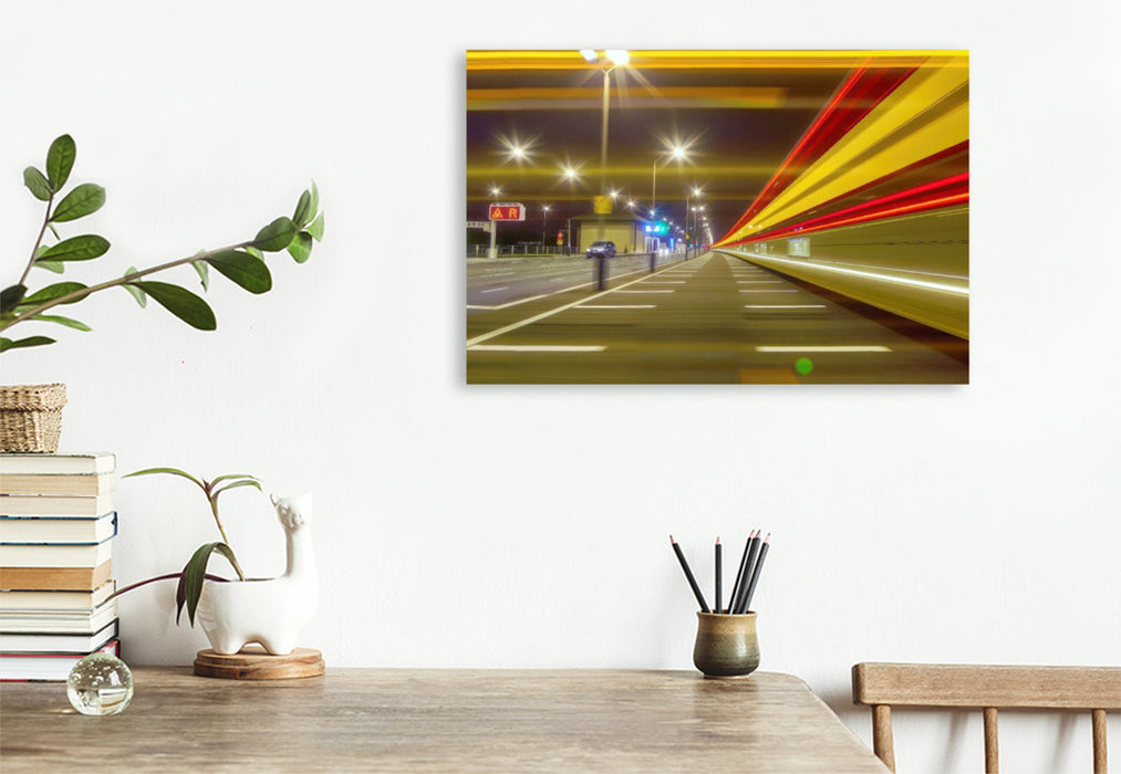 Premium Textil-Leinwand Wo Bewegung Zukunft schafft.