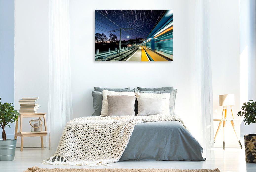 Premium Textil-Leinwand Groß. Mobil. Unübersehbar. Bewegung auf Rädern.