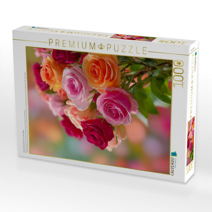 Bunter Rosenstrauß in voller Blüte - CALVENDO Foto-Puzzle'