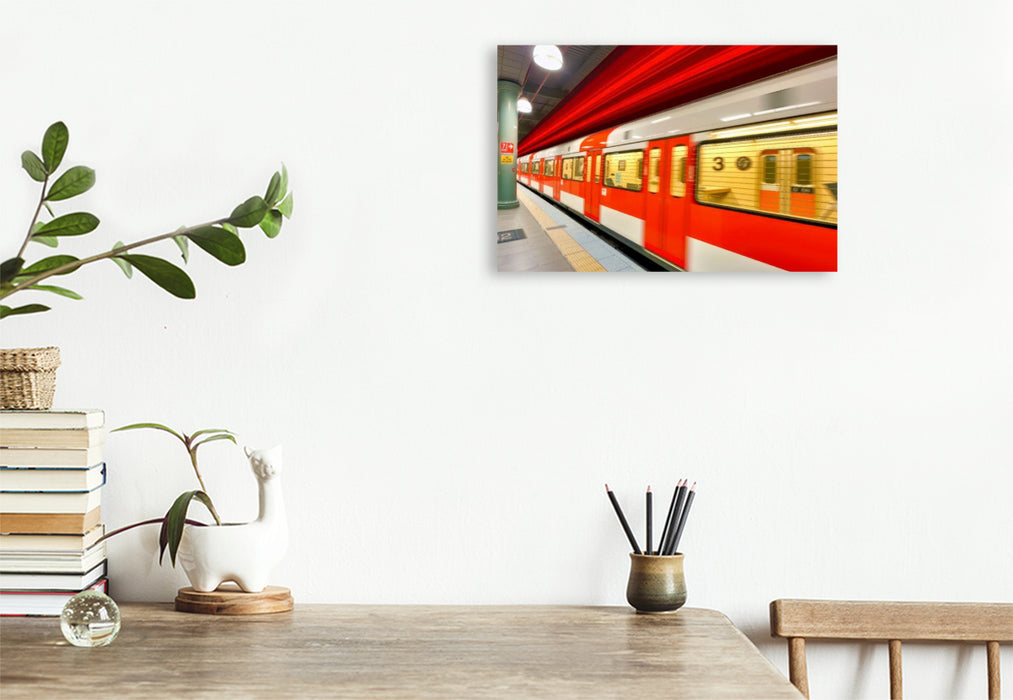 Premium Textil-Leinwand Zukunft fährt Zug, seien Sie mit uns unterwegs.