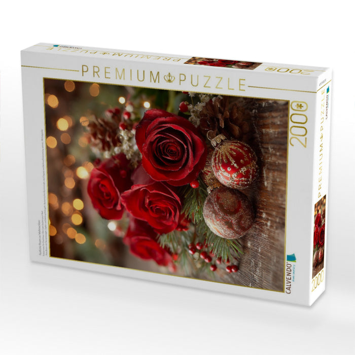 Festliche Rosen zu Weihnachten - CALVENDO Foto-Puzzle'