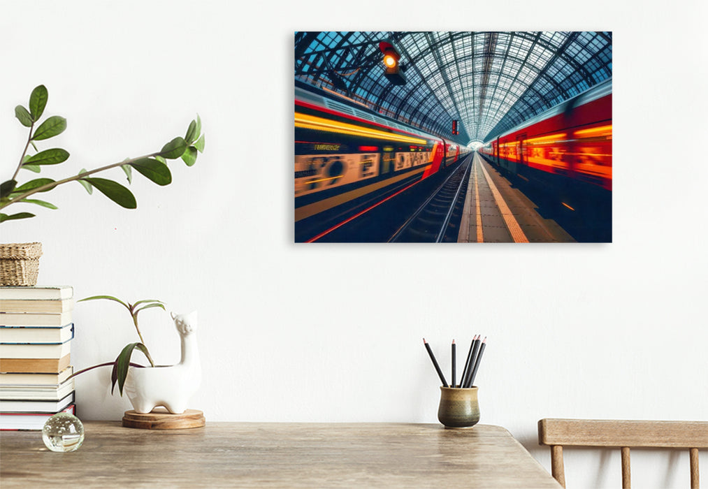 Premium Textil-Leinwand Ein Motiv aus dem Kalender Züge in Bewegung