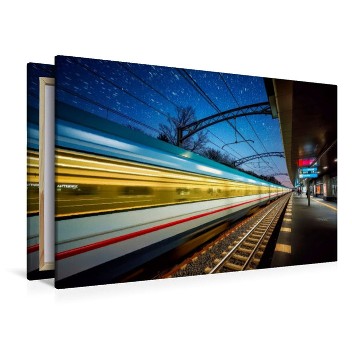 Premium Textil-Leinwand Auf der Schiene der Verantwortung.