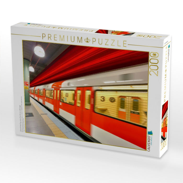 Zukunft fährt Zug, seien Sie mit uns unterwegs. - CALVENDO Foto-Puzzle'