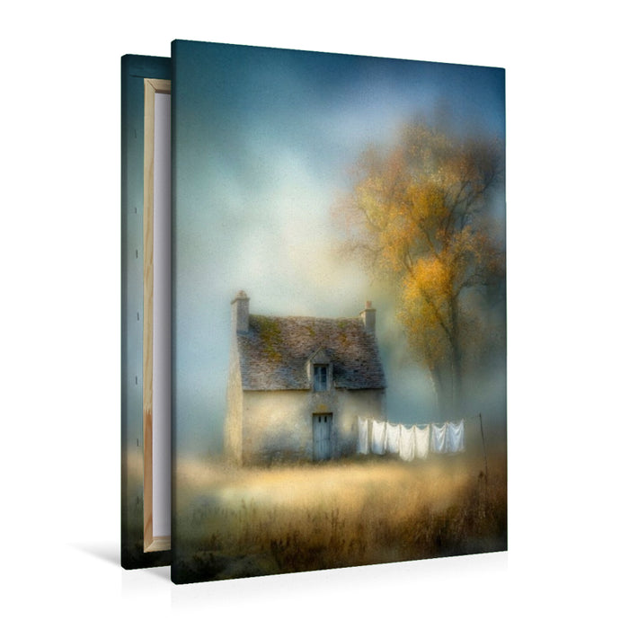 Premium Textil-Leinwand Einsamkeit in Schönheit – ein Zuhause im Flüstern des Windes