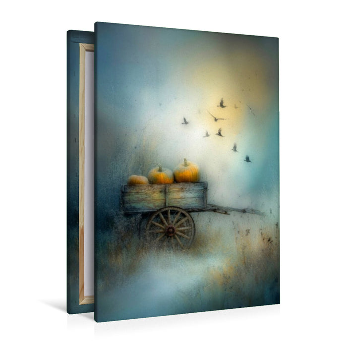 Premium Textil-Leinwand Erntezeit im Flug – wenn der Herbst seine Geheimnisse teilt