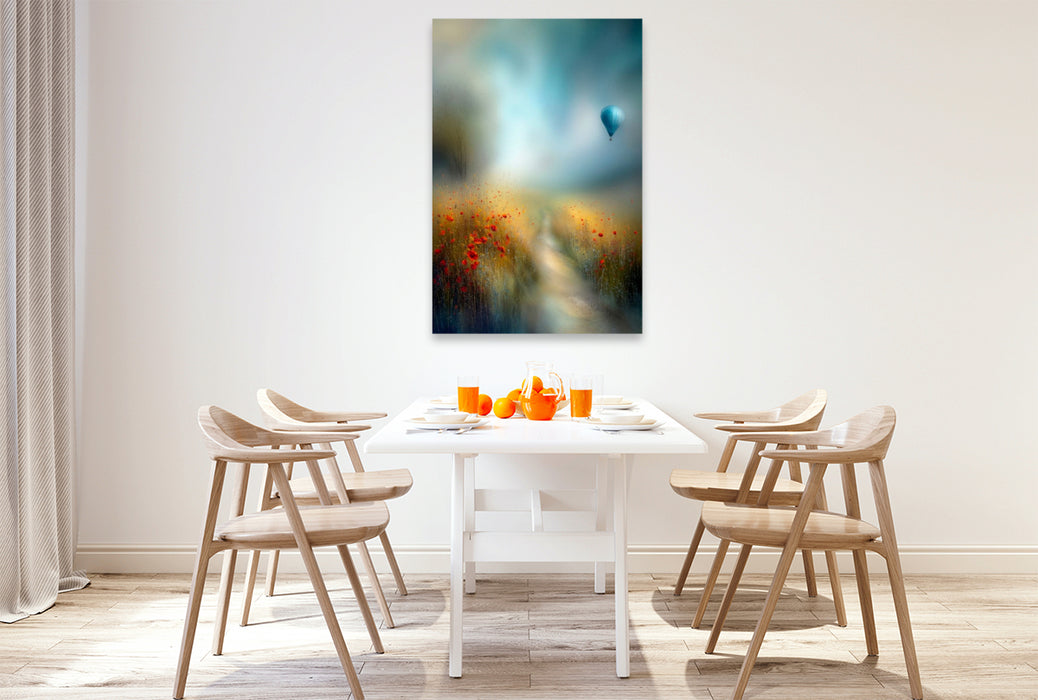 Premium Textil-Leinwand Schweben über Farben – als würde der Himmel selbst träumen