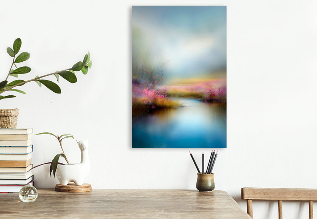 Premium Textil-Leinwand Ein Pfad aus Wasser – wo das Licht tanzt und die Zeit innehält