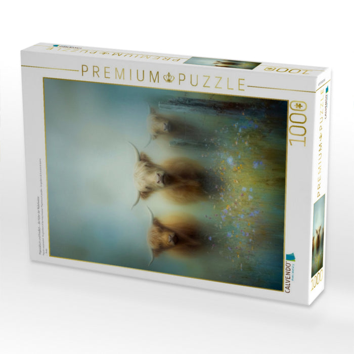 Majestätisch und friedlich – die Hüter der Nebelwiese - CALVENDO Foto-Puzzle'