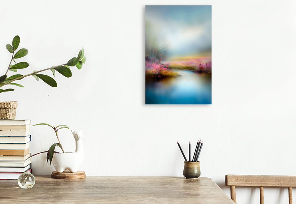 Premium Textil-Leinwand Ein Pfad aus Wasser – wo das Licht tanzt und die Zeit innehält