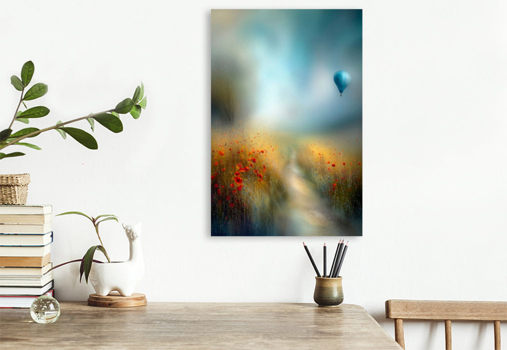 Premium Textil-Leinwand Schweben über Farben – als würde der Himmel selbst träumen