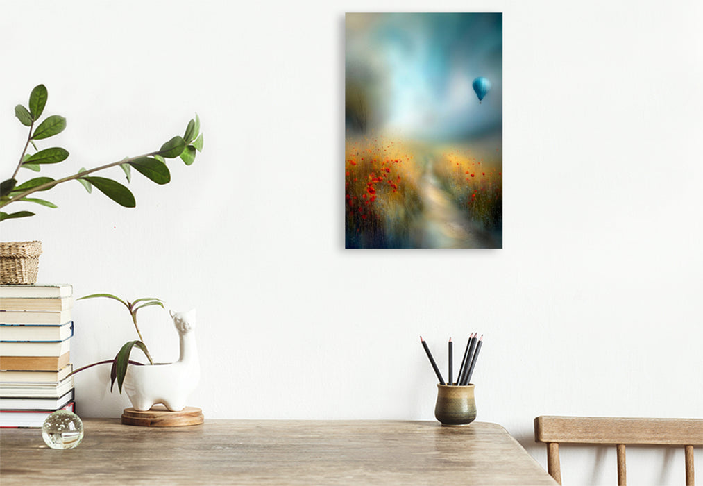 Premium Textil-Leinwand Schweben über Farben – als würde der Himmel selbst träumen
