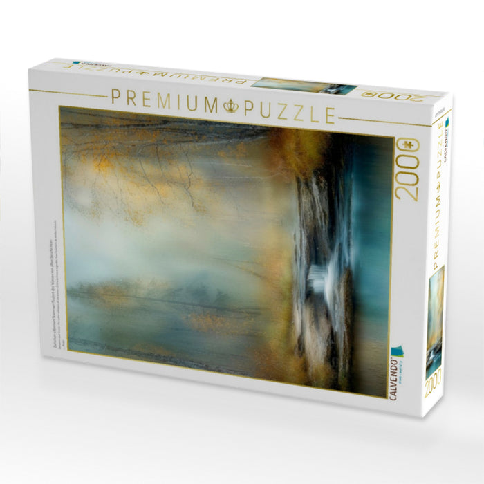 Zwischen silbernen Stämmen flüstert das Wasser von alten Geschichten - CALVENDO Foto-Puzzle'