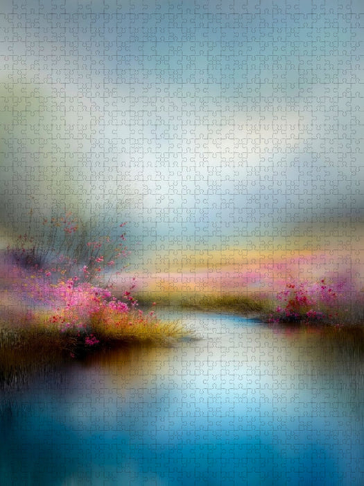 Ein Pfad aus Wasser – wo das Licht tanzt und die Zeit innehält - CALVENDO Foto-Puzzle'