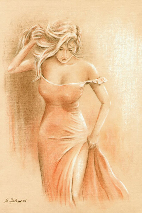 Premium Textil-Leinwand Kurvenreiche Schönheit