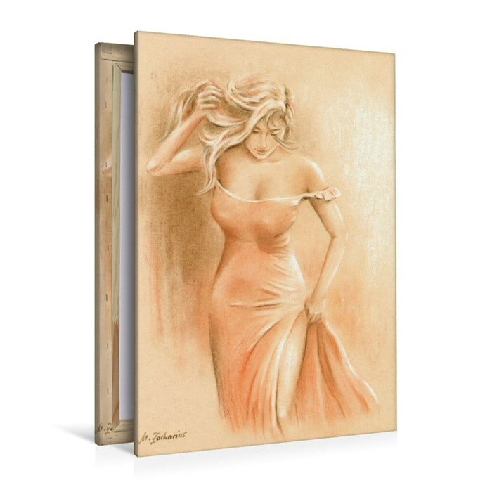 Premium Textil-Leinwand Kurvenreiche Schönheit