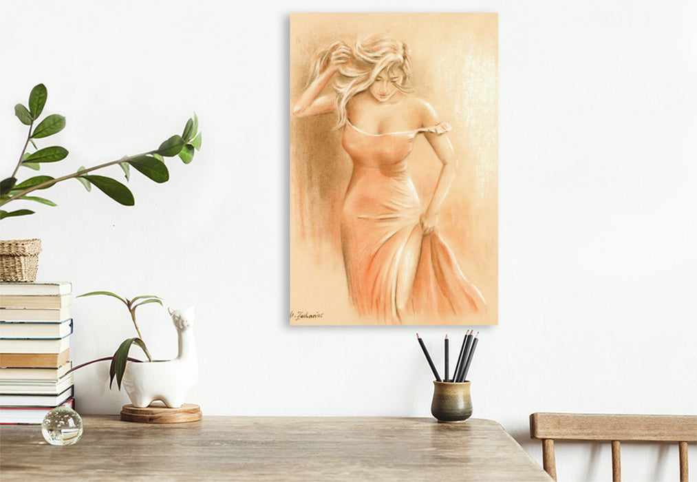 Premium Textil-Leinwand Kurvenreiche Schönheit