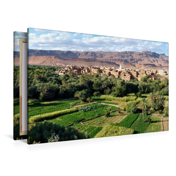 Premium Textil-Leinwand Juwel in der Wüste – Skoura-Oase in Marokko