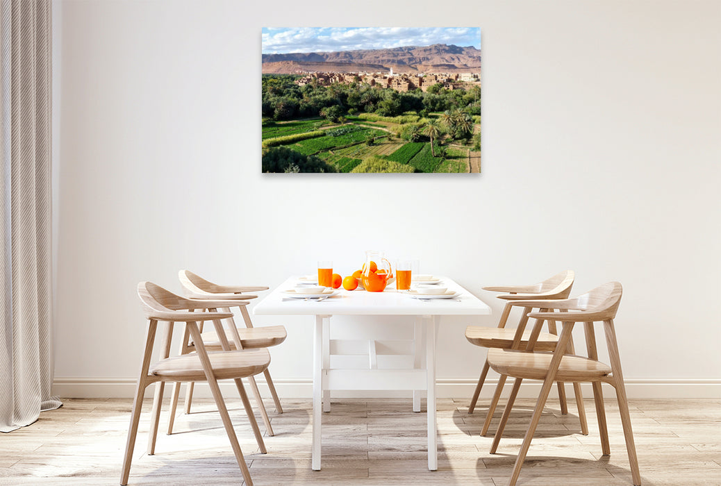 Premium Textil-Leinwand Juwel in der Wüste – Skoura-Oase in Marokko