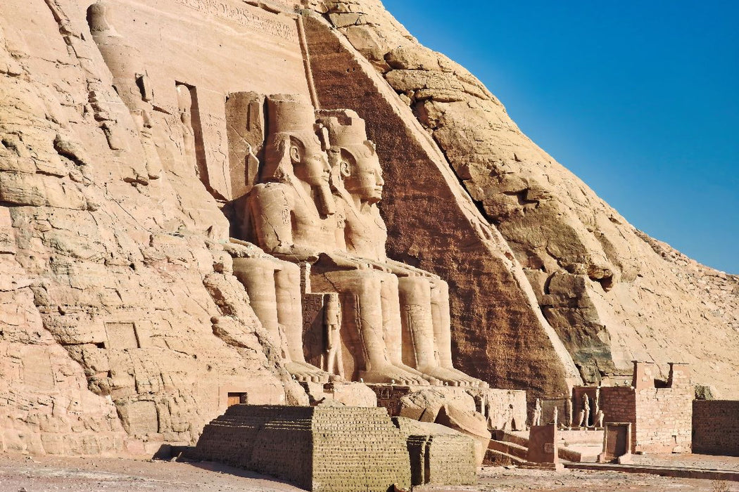 Premium Textil-Leinwand Großer Tempel von Abu Simbel, Ägypten